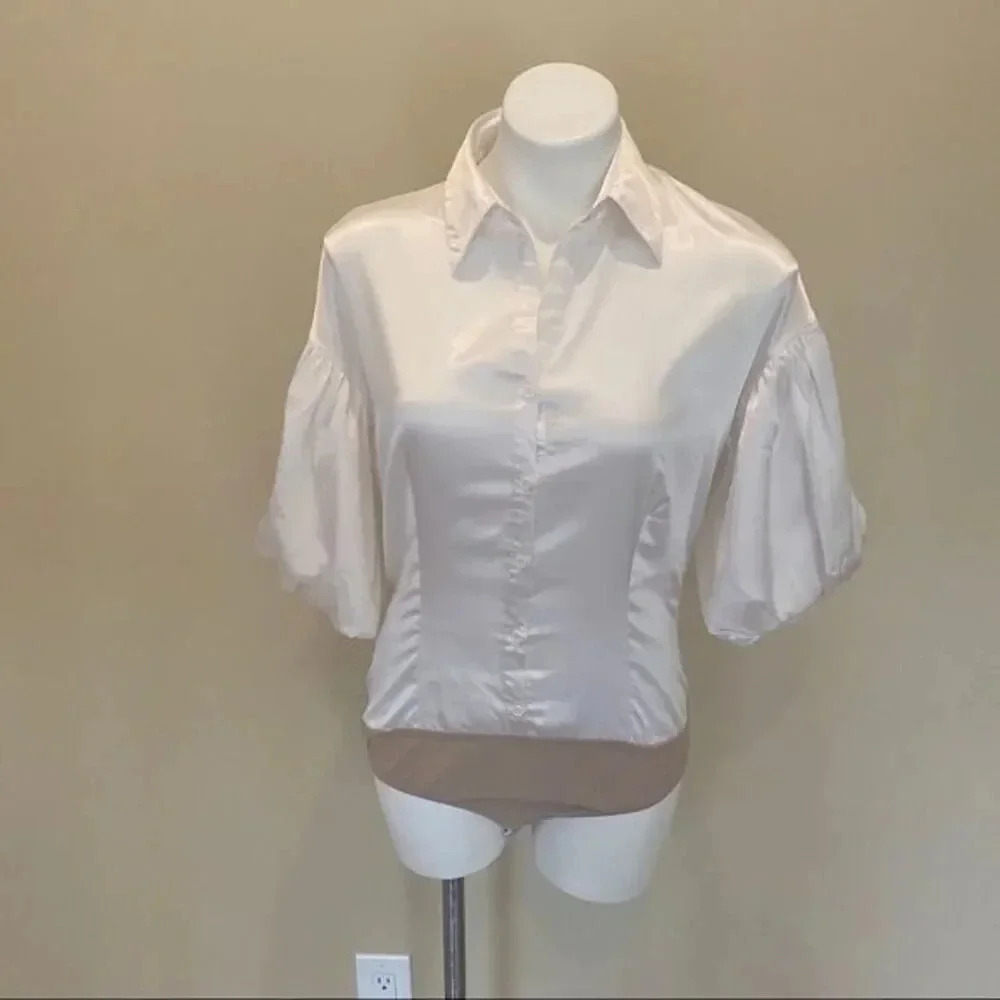Shape FX by spiegel white blouse with pa…